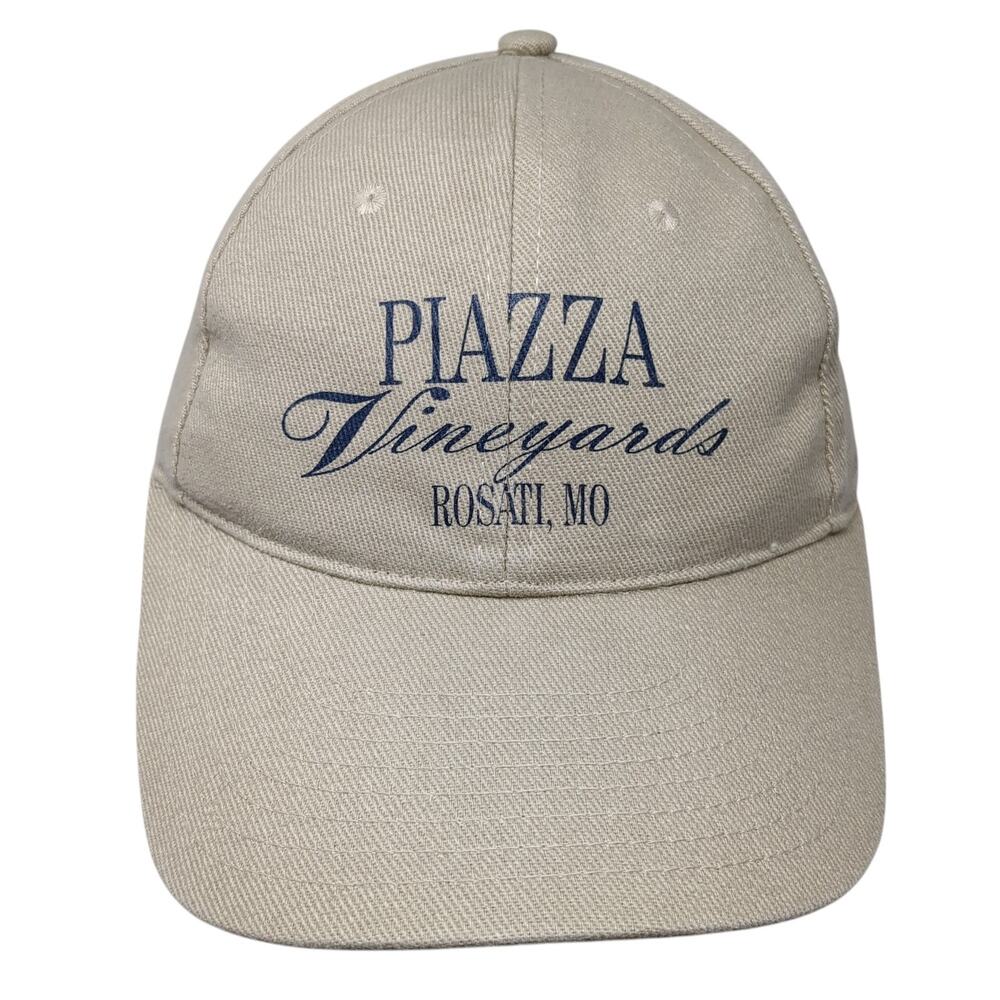 Piazza Vineyards Slideback Hat Beige One Size Adjustable Basic Editions